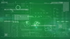 Animation of digital data processing and digital interface and grid over blue background. Global data processing concept digital generated video. - Powered by Shutterstock - Get 15% off with code: PIKWIZARD15