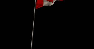 Animation of waving canada flag over financial data processing. Global data processing and economy concept digital generated video.