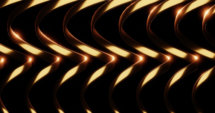 3d render with golden curved spirals | Shutterstock HD Video #1094751051