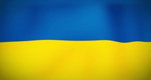Animation of data processing over flag of ukraine. ukraine crisis and international politics concept digitally generated video.