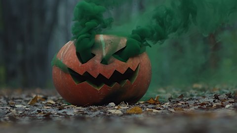 Happy Halloween Jack O Lantern Green Stock Footage Video (100% Royalty-free) 1094757321 ...
