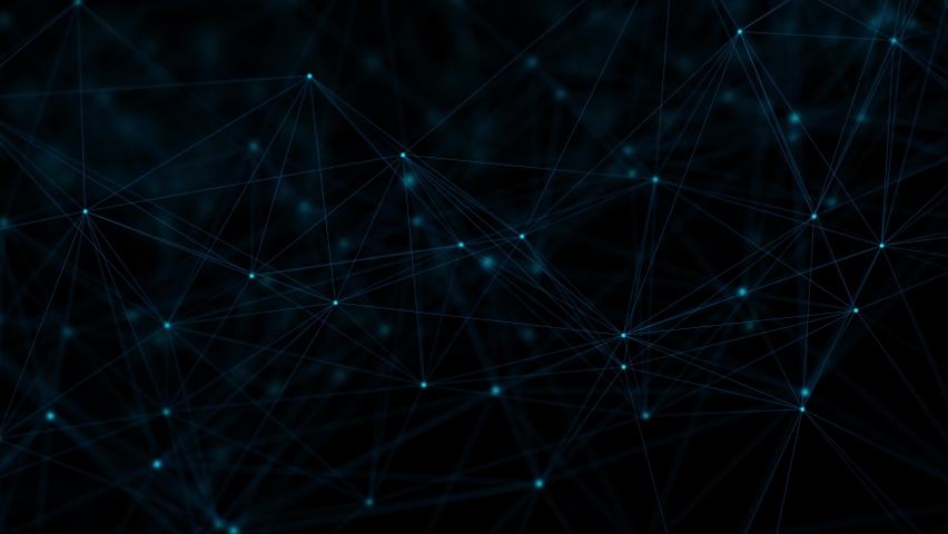Cyberspace background with connected lines and dots. Dark blue plexus background with connected dots and lines. Royalty-Free Stock Footage #1094762555