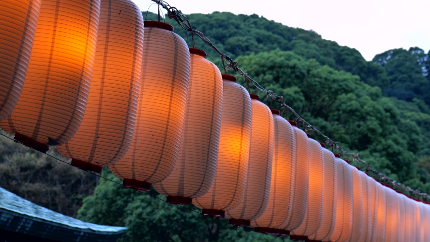 paper lantern Festival held every August at Shizuoka Gokoku Shrine
 Royalty-Free Stock Footage #1094764841