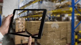 Augmented reality technology system in deft smart warehouse identify package picking and delivery . Future concept of supply chain and logistic business . - Powered by Shutterstock - Get 15% off with code: PIKWIZARD15