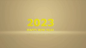 happy new year 2023 video. happy new year 2023 golden text.