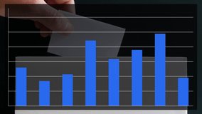 Business concept with hands and a blue bar graph to put votes in the ballot box. - Powered by Shutterstock - Get 15% off with code: PIKWIZARD15