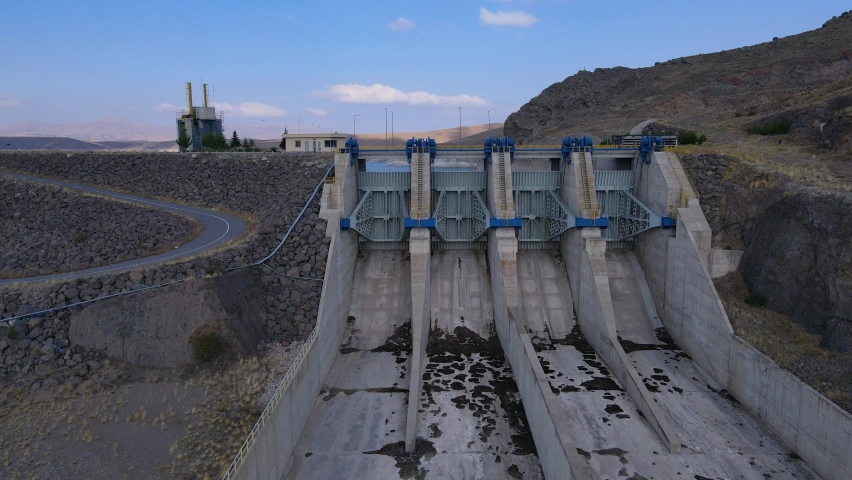 A large reservoir and power station