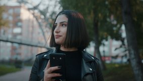 Modern Technology Using Phone Face Recognition Biometrics Portrait. High Tech 3D Detection of Person Face ID and Young beautiful Female Waving. - Powered by Shutterstock - Get 15% off with code: PIKWIZARD15