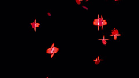 Falling Red Gem Stone Rubies Alpha Stock Footage Video (100% Royalty ...