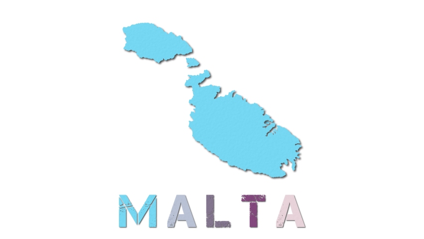 Malta Map Paper Regions Animated Island Stock Footage Video 100   5 