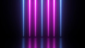 NEON Lights motion loops line motion draws and beautiful lights background linear lamp. SERIES 1-5