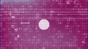 Animation of network of profile icons over binary coding data processing against pink background. Global networking and business technology concept - Powered by Shutterstock - Get 15% off with code: PIKWIZARD15