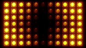 flashing square Led wall light. Animation of flashing light bulbs on led wall or projectors for stage lights. Flashes on 26 different screens  4K video - Powered by Shutterstock - Get 15% off with code: PIKWIZARD15