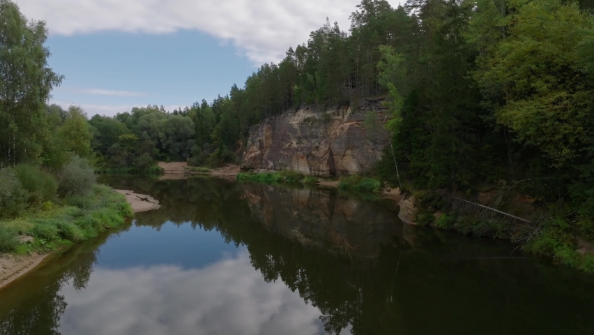 Eagle Cliffs - Gauja National Park. Latvia | Shutterstock HD Video #1094849267