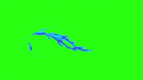 Animation Water Motion Blur On Green Stock Footage Video (100% Royalty ...