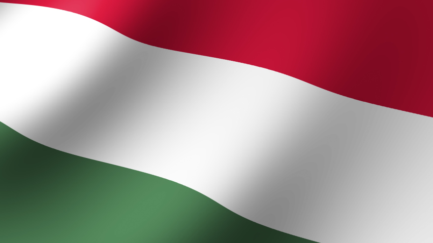 The Hungarian Flag Flutters in the Wind. Seamless Animation 3d. 3D Illustration | Shutterstock HD Video #1094858403