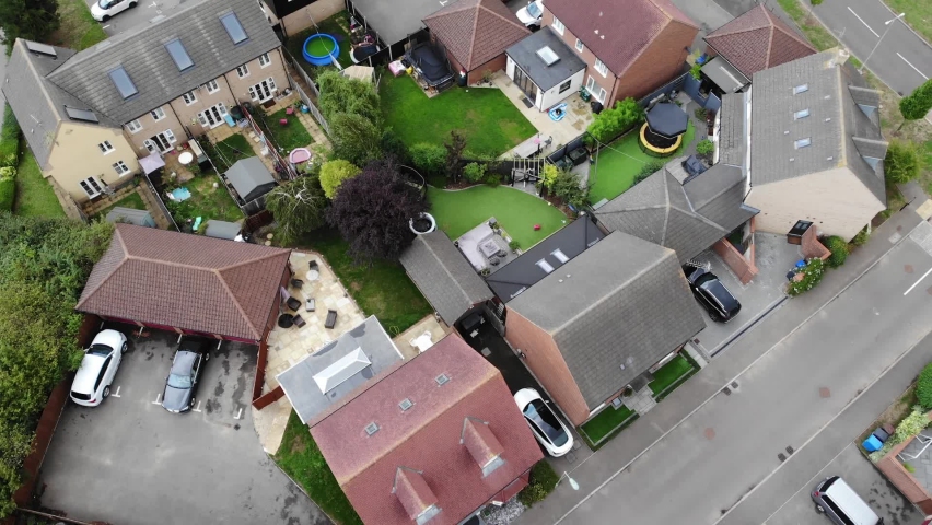 Drone shots of UK homes in Bury St Edmunds, Suffolk. 07.09.22 | Shutterstock HD Video #1094860439