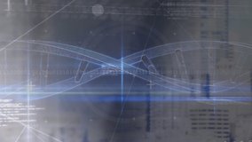 Animation of dna strand and data processing over cityscape. global business, data processing and digital interface concept digitally generated video. - Powered by Shutterstock - Get 15% off with code: PIKWIZARD15