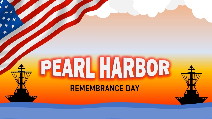 
Animated background of National Pearl Harbor Remembrance Day with smooth animation usa flag, battle wagon, sea wave and fighter. Great tu use for event on December 7th | Shutterstock HD Video #1094873707