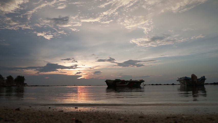 Noice lagoon view sunset of jaffna