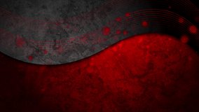Red black wavy corporate background with lines and glowing particles. Seamless looping motion design. Video animation Ultra HD 4K 3840x2160