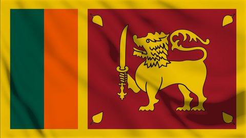 Seamless Loop Animation Sri Lanka Flag Stock Footage Video (100% 