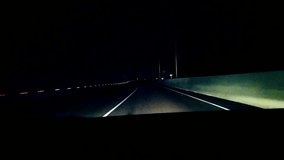 driving in a car at night pov video full hd