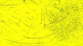 Futuristic hi-tech background, 3D animation, black and yellow