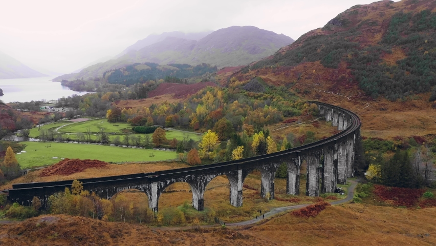 The Steam Train In Scotland Royalty-Free Stock Footage #1094927937