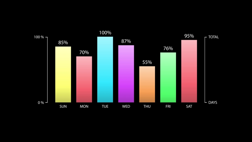 HUD motion infographic for screen replacement or presentations. Colorful infographic interface with black png background. | Shutterstock HD Video #1094934171