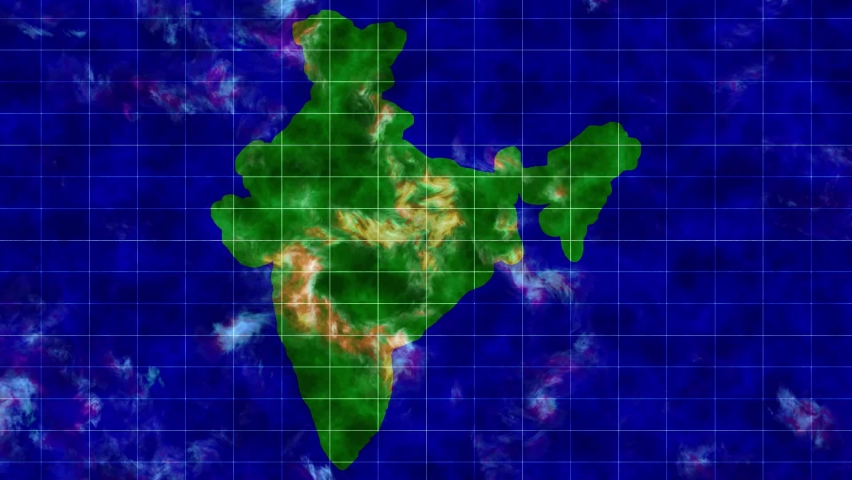 India Weather Forecast Animated Background. Animated Background For Weather and Satellite Display.  | Shutterstock HD Video #1094934583