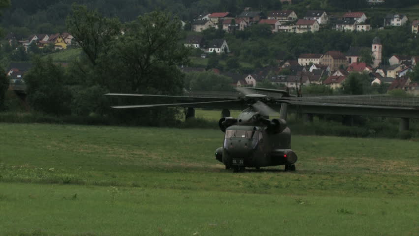 German helicopter takeoff