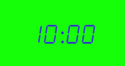 Simple 10 Seconds Digital Alarm Clock Stock Footage Video (100% Royalty ...