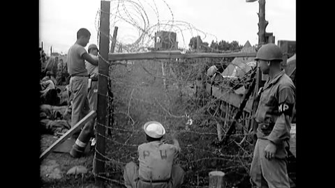 Circa 1945 Prisoner War Camp Japanese Stock Footage Video (100% Royalty ...