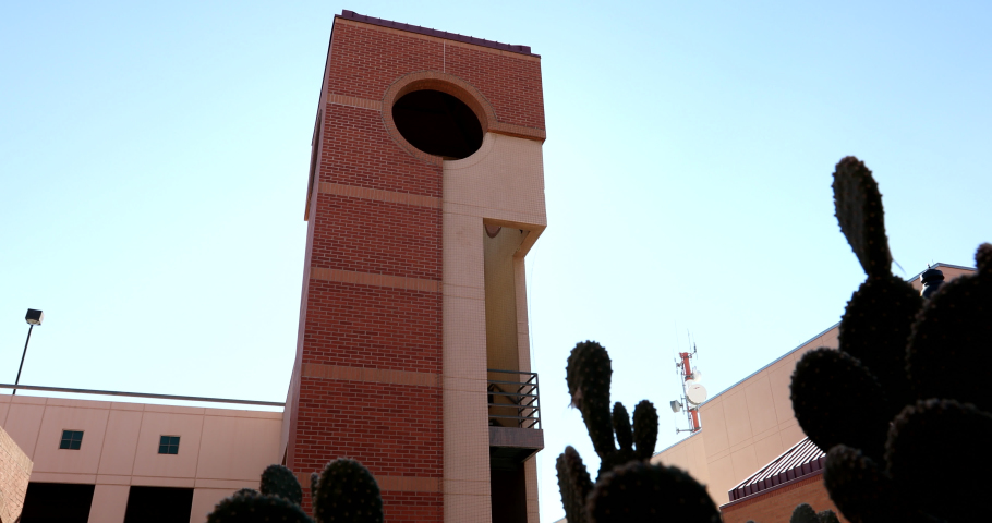 Afternoon view of the downtown public City Hall and Civic Center of Glendale, Arizona, USA.