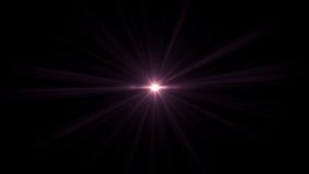 Center flickering pink purple star sun lights optical lens flares shiny animation art background.Lighting lamp rays effect dynamic bright video footage.Gold glow star optical flare - Powered by Shutterstock - Get 15% off with code: PIKWIZARD15