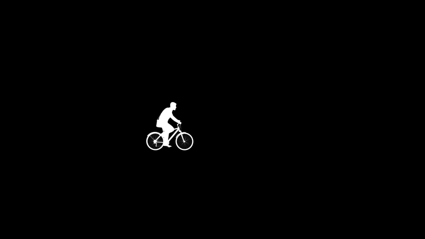 4k Businessman And Bcycle Silhouette | Shutterstock HD Video #1094971019