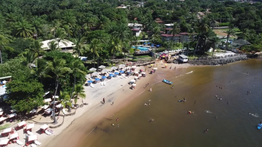 Itacare, Brazil by Drone 4k Brazilian Atlantic Ocean from the sky | Shutterstock HD Video #1094976319