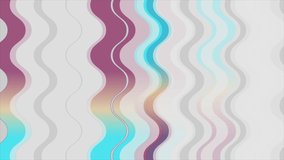 Geometric wavy stripes abstract tech minimal background. Seamless looping motion design. Video animation Ultra HD 4K 3840x2160
