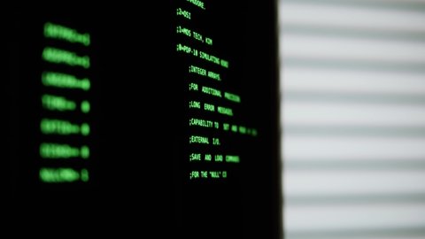 Retro Pc Loading Code Console Programmer Stock Footage Video (100% ...