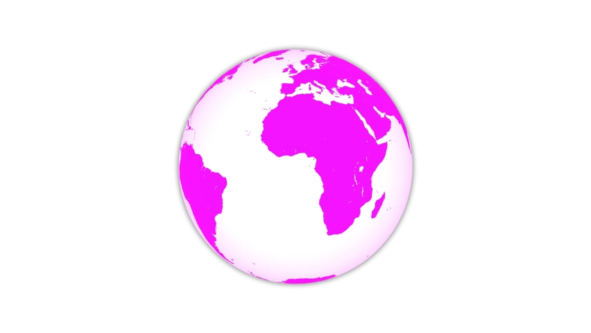  violet and White 3d Earth Animated On white  background animation news background earth rotating  - Powered by Shutterstock - Get 15% off with code: PIKWIZARD15
