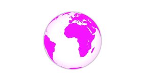  violet and White 3d Earth Animated On white  background animation news background earth rotating 