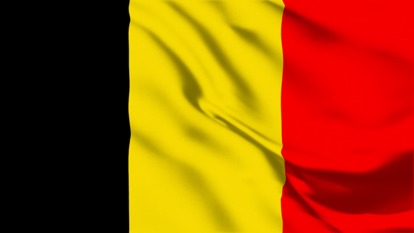 Seamless loop waving animation of the Belgium flag | Shutterstock HD Video #1094986469