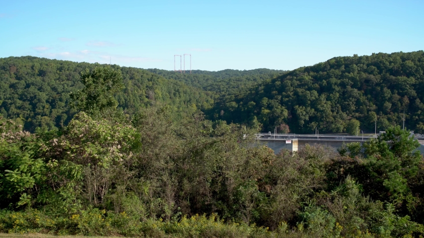 The melton hill hydro dam nestled in the foot hills of East Tennessee 