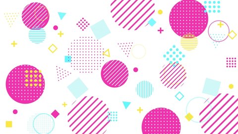 abstract background video of colorful geometric pattern shapes Video Stok
