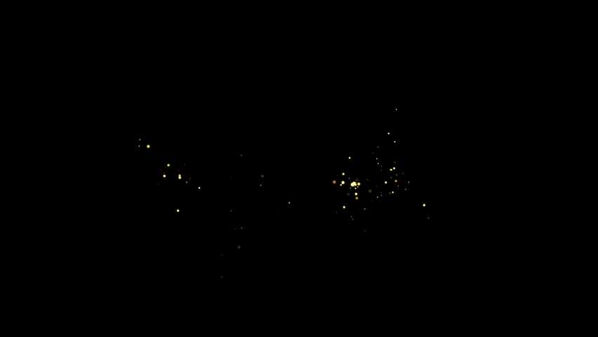 Gold Particles Moving Background. fast energy flying wave line with flash lights. Particle from below. Particle gold dust flickering on black background. Abstract Footage background for text.  Royalty-Free Stock Footage #1094997755