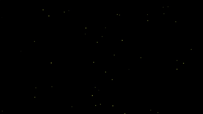 Swarm of fireflies. Set of 2. Black background. Overlay. Isolated flying insects. 23,98 fps Royalty-Free Stock Footage #1095003785