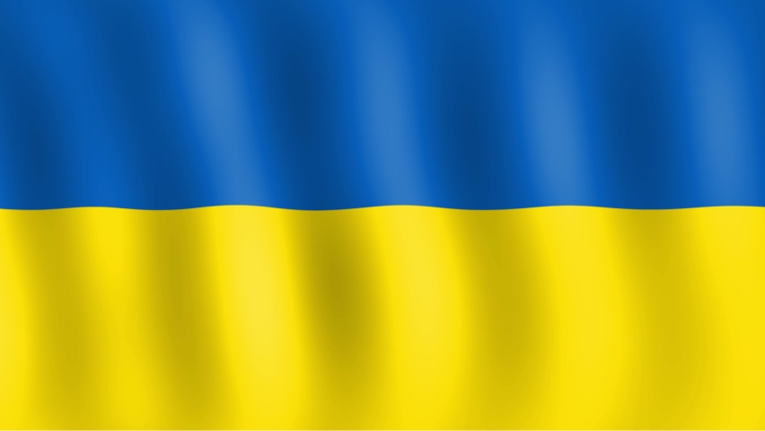 Animation of the UKRAINE flag. 4K | Shutterstock HD Video #1095004433