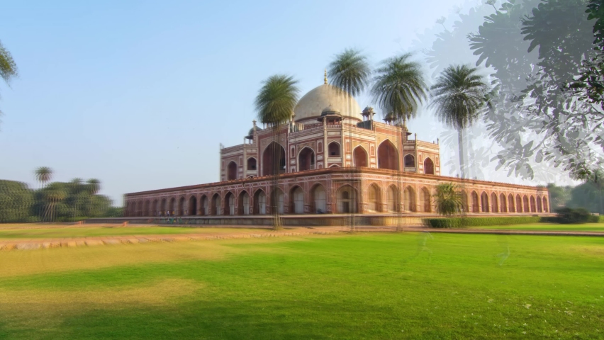 Humayun Tomb Hyperlapse In Delhi, India TImelapse