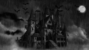 Haunted Castle in the Storm Illustraton, Animation - Powered by Shutterstock - Get 15% off with code: PIKWIZARD15